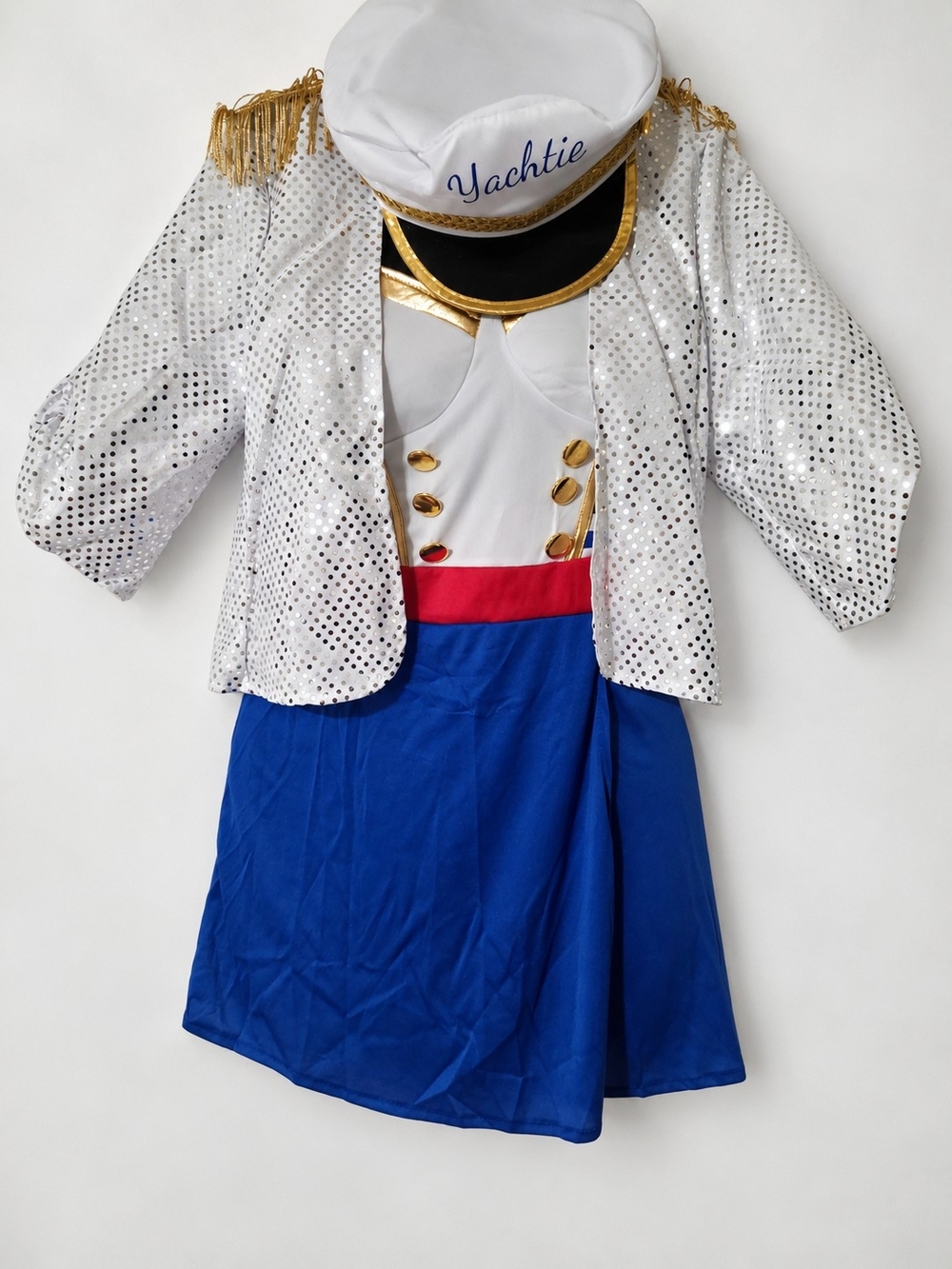 EraSpooky Women’s Yachtie Sailor Captain Costume Size Small 3-Piece Dress Jacket